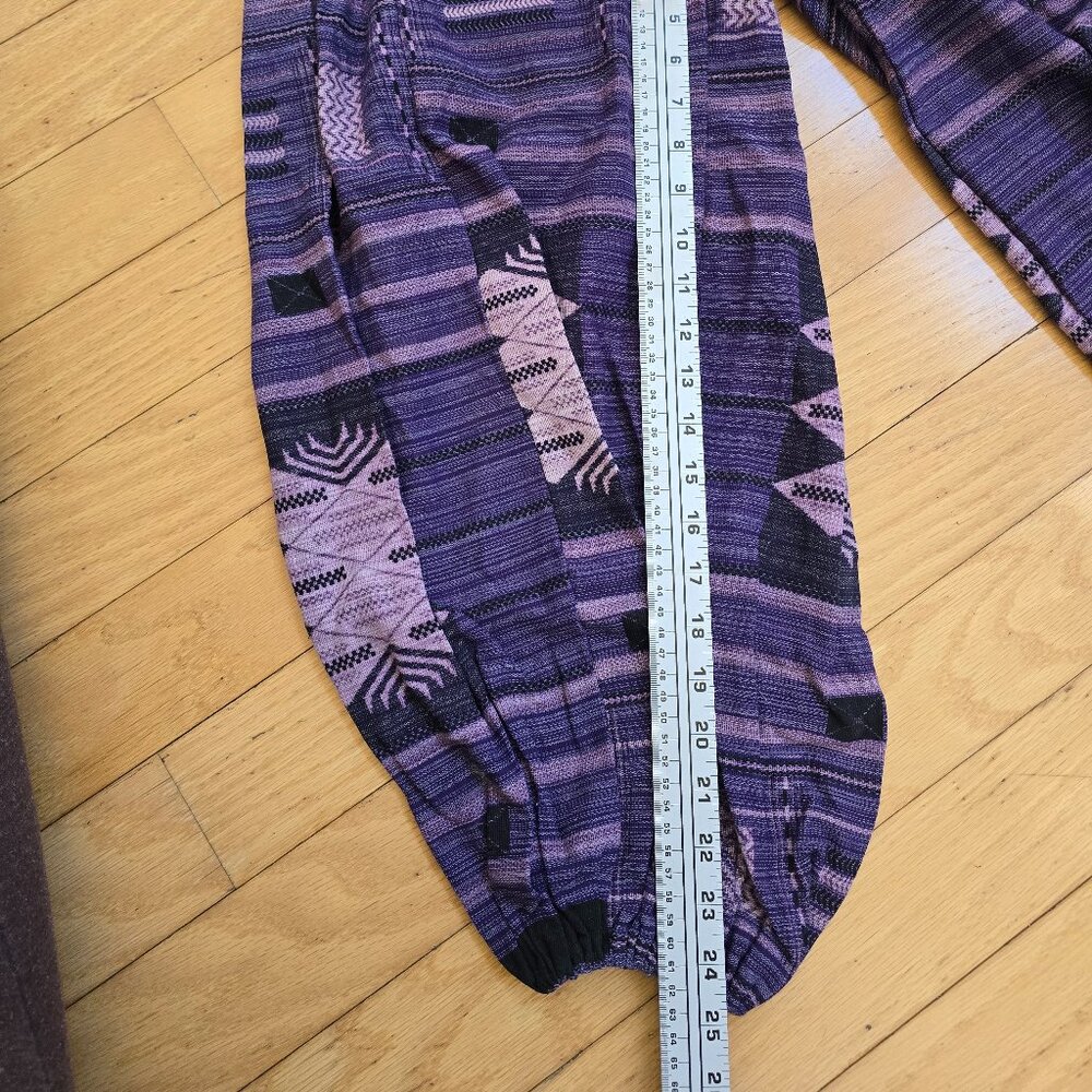 Whimsy Purple Patchwork Festival Harem Pants | Wm… - image 6